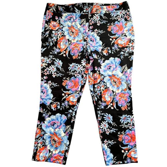 ASOS. Floral Print Cropped Trousers Size 14 NWT - Picture 4 of 10